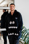 Snuggs Blanket Hoodie Black Monster